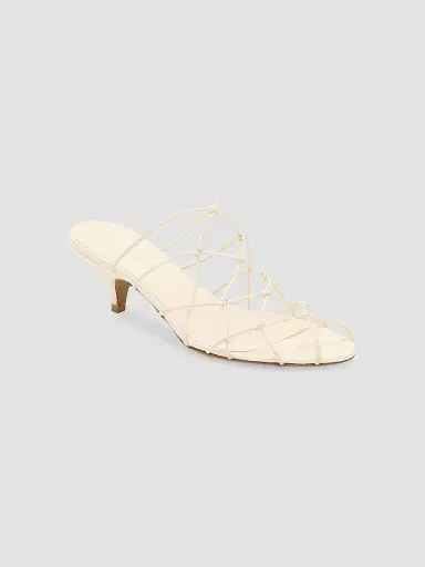 Ulla Johnson Women's Colette 50MM Knotted Kitten-Heel Mules - Pearl - Size 9 | Thumbnail 2 Ulla Johnson Women's Colette 50MM Knotted Kitten-Heel Mules - Pearl - Size 9 | Thumbnail 2