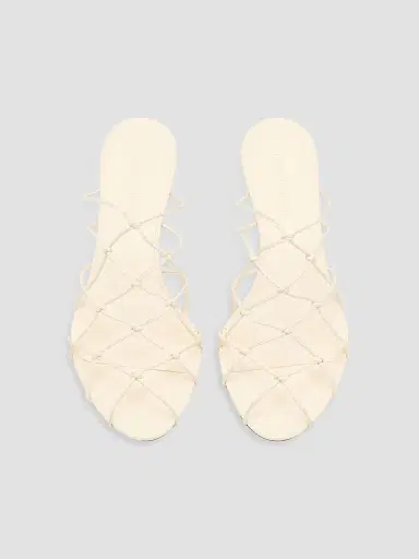 Ulla Johnson Women's Colette 50MM Knotted Kitten-Heel Mules - Pearl - Size 9 | Thumbnail 3 Ulla Johnson Women's Colette 50MM Knotted Kitten-Heel Mules - Pearl - Size 9 | Thumbnail 3