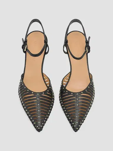Ulla Johnson Women's Francine 50MM Cage Kitten Heel Pumps - Noir | Thumbnail 3 Ulla Johnson Women's Francine 50MM Cage Kitten Heel Pumps - Noir | Thumbnail 3