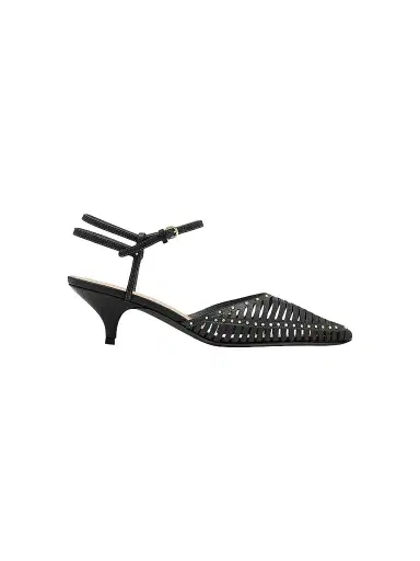 Ulla Johnson Women's Francine 50MM Cage Kitten Heel Pumps - Noir | Thumbnail 1 Ulla Johnson Women's Francine 50MM Cage Kitten Heel Pumps - Noir | Thumbnail 1