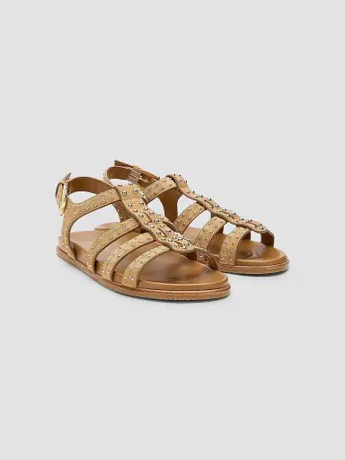 Stuart Weitzman Women's Perry Fisherman Leather Sandals - Golden Hour | Thumbnail 2 Stuart Weitzman Women's Perry Fisherman Leather Sandals - Golden Hour | Thumbnail 2