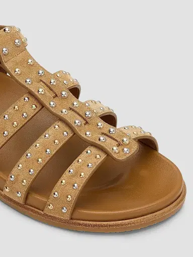 Stuart Weitzman Women's Perry Fisherman Leather Sandals - Golden Hour | Thumbnail 5 Stuart Weitzman Women's Perry Fisherman Leather Sandals - Golden Hour | Thumbnail 5