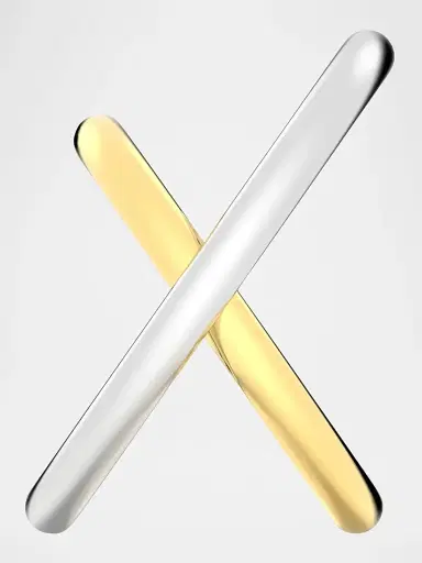 Anna New York Ring 4-Piece Stainless Steel & Brass Napkin Ring Set - Silver Gold | Thumbnail 2 Anna New York Ring 4-Piece Stainless Steel & Brass Napkin Ring Set - Silver Gold | Thumbnail 2