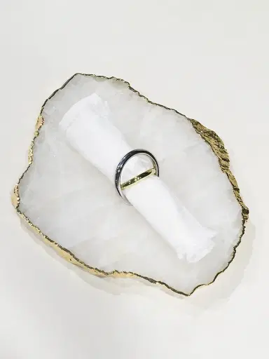 Anna New York Ring 4-Piece Stainless Steel & Brass Napkin Ring Set - Silver Gold | Thumbnail 4 Anna New York Ring 4-Piece Stainless Steel & Brass Napkin Ring Set - Silver Gold | Thumbnail 4