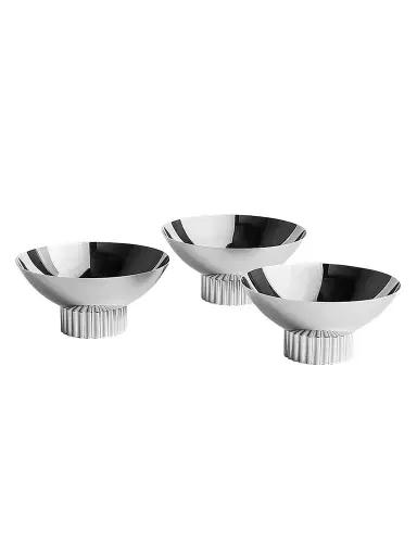 Anna New York Striations 3-Piece Stainless Steel Bowl Set | Thumbnail 1 Anna New York Striations 3-Piece Stainless Steel Bowl Set | Thumbnail 1