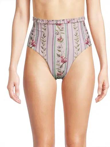 Agua by Agua Bendita Women's Nopal Floral Stripe Bikini Bottom | Thumbnail 3 Agua by Agua Bendita Women's Nopal Floral Stripe Bikini Bottom | Thumbnail 3