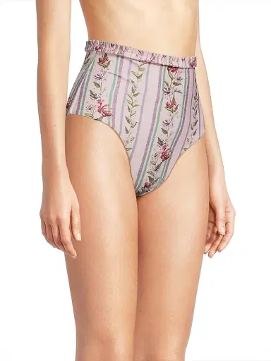 Agua by Agua Bendita Women's Nopal Floral Stripe Bikini Bottom | Thumbnail 4 Agua by Agua Bendita Women's Nopal Floral Stripe Bikini Bottom | Thumbnail 4