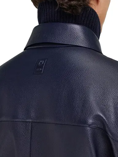 Ferragamo Men's Deerskin Leather Bomber Jacket | Thumbnail 7 Ferragamo Men's Deerskin Leather Bomber Jacket | Thumbnail 7