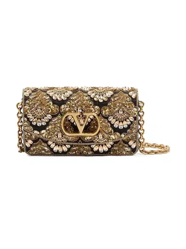 Valentino Garavani Women's Vain Small Embroidered Clutch | Thumbnail 1 Valentino Garavani Women's Vain Small Embroidered Clutch | Thumbnail 1