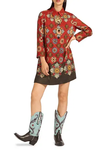 La DoubleJ Women's Short Artemis Dress - Nucleus Placee Rust | Thumbnail 3 La DoubleJ Women's Short Artemis Dress - Nucleus Placee Rust | Thumbnail 3