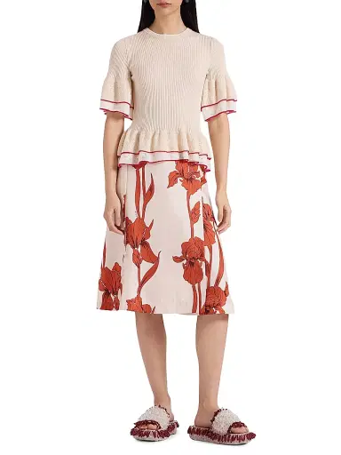 La DoubleJ Women's Pareo Midi Skirt - Iris Dark Orange | Thumbnail 3 La DoubleJ Women's Pareo Midi Skirt - Iris Dark Orange | Thumbnail 3