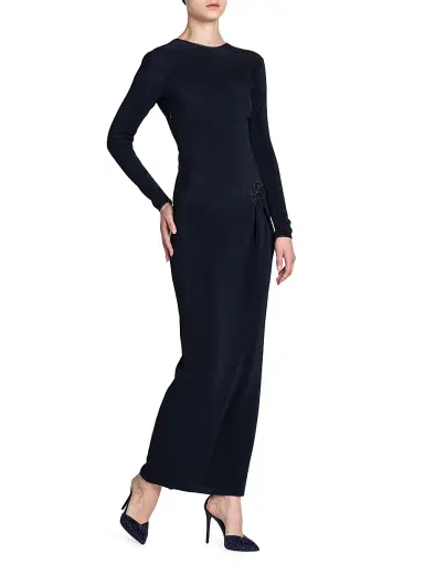 Giorgio Armani Women's Embellished Hip Jersey Gown | Thumbnail 2 Giorgio Armani Women's Embellished Hip Jersey Gown | Thumbnail 2