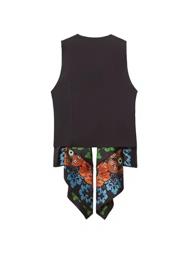 La DoubleJ Women's Reversible Scarf Gilet | Thumbnail 2 La DoubleJ Women's Reversible Scarf Gilet | Thumbnail 2