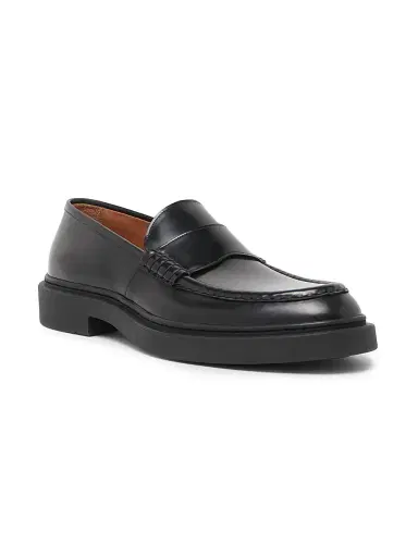 Jil Sander Men's Leather Penny Loafers - Black | Thumbnail 2 Jil Sander Men's Leather Penny Loafers - Black | Thumbnail 2