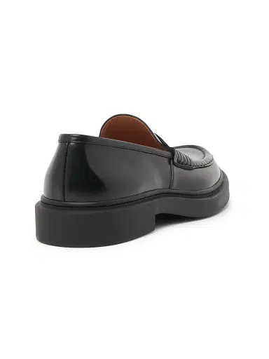 Jil Sander Men's Leather Penny Loafers - Black | Thumbnail 3 Jil Sander Men's Leather Penny Loafers - Black | Thumbnail 3
