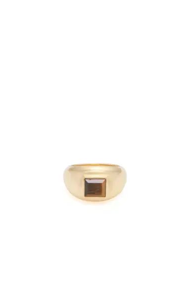 Gabriela Hearst Medium Ring in 18K Yellow Gold & Tiger's Eye Stone | Thumbnail 3 Gabriela Hearst Medium Ring in 18K Yellow Gold & Tiger's Eye Stone | Thumbnail 3