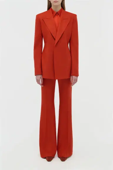 Gabriela Hearst Mairi Blazer in Antelope Orange Wool Cashmere Flannel | Thumbnail 2 Gabriela Hearst Mairi Blazer in Antelope Orange Wool Cashmere Flannel | Thumbnail 2