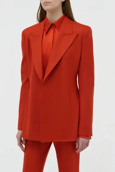 Gabriela Hearst Mairi Blazer in Antelope Orange Wool Cashmere Flannel | Thumbnail 5 Gabriela Hearst Mairi Blazer in Antelope Orange Wool Cashmere Flannel | Thumbnail 5