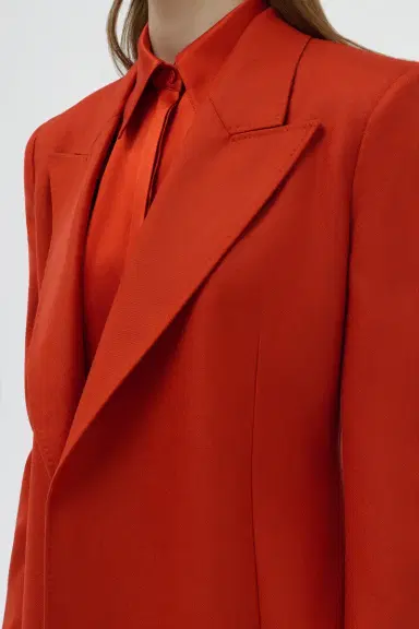 Gabriela Hearst Mairi Blazer in Antelope Orange Wool Cashmere Flannel | Thumbnail 6 Gabriela Hearst Mairi Blazer in Antelope Orange Wool Cashmere Flannel | Thumbnail 6