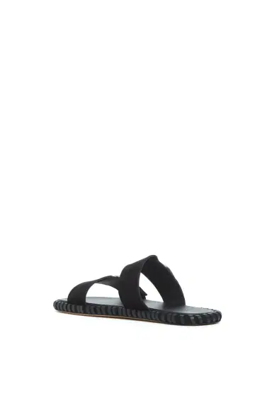 Gabriela Hearst Sage Flat Sandal in Black Suede | Thumbnail 3 Gabriela Hearst Sage Flat Sandal in Black Suede | Thumbnail 3