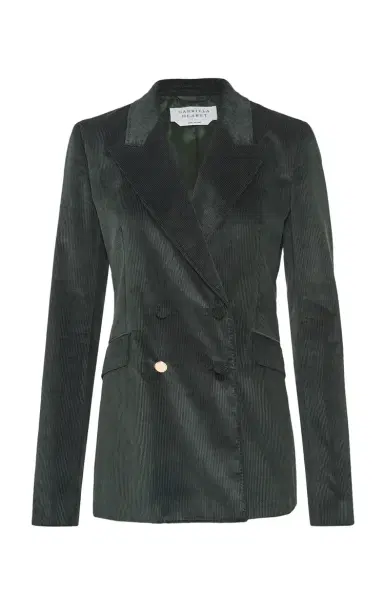 Gabriela Hearst Angela Blazer in English Green Sea Island Cotton Corduroy | Thumbnail 1 Gabriela Hearst Angela Blazer in English Green Sea Island Cotton Corduroy | Thumbnail 1