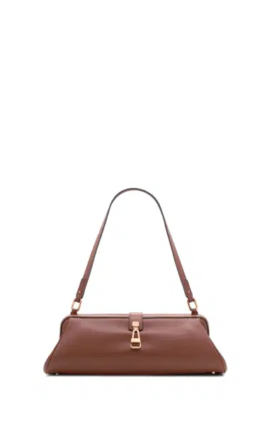 Gabriela Hearst Paola Clutch in Cognac Nappa Leather | Thumbnail 3 Gabriela Hearst Paola Clutch in Cognac Nappa Leather | Thumbnail 3