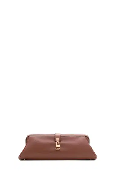 Gabriela Hearst Paola Clutch in Cognac Nappa Leather | Thumbnail 1 Gabriela Hearst Paola Clutch in Cognac Nappa Leather | Thumbnail 1