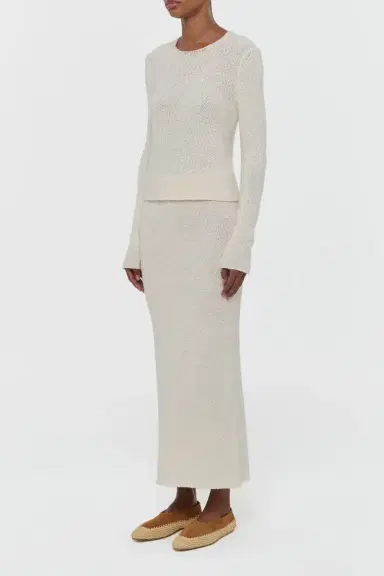 Gabriela Hearst Praedics Knit Sweater in Off White Mulberry Silk | Thumbnail 3 Gabriela Hearst Praedics Knit Sweater in Off White Mulberry Silk | Thumbnail 3
