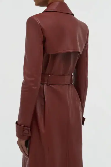 Gabriela Hearst Pavel Raw Cut Trench Coat in Burnt Sienna Soft Leather | Thumbnail 7 Gabriela Hearst Pavel Raw Cut Trench Coat in Burnt Sienna Soft Leather | Thumbnail 7