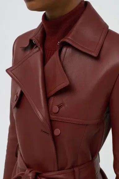 Gabriela Hearst Pavel Raw Cut Trench Coat in Burnt Sienna Soft Leather | Thumbnail 8 Gabriela Hearst Pavel Raw Cut Trench Coat in Burnt Sienna Soft Leather | Thumbnail 8