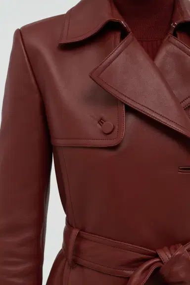 Gabriela Hearst Pavel Raw Cut Trench Coat in Burnt Sienna Soft Leather | Thumbnail 9 Gabriela Hearst Pavel Raw Cut Trench Coat in Burnt Sienna Soft Leather | Thumbnail 9