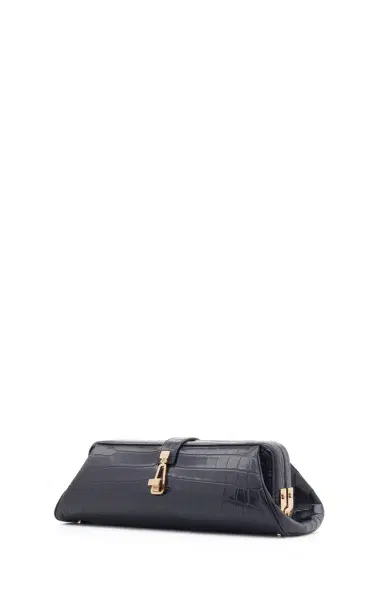 Gabriela Hearst Paola Clutch in Black Crocodile Leather | Thumbnail 3 Gabriela Hearst Paola Clutch in Black Crocodile Leather | Thumbnail 3