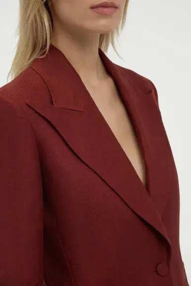 Gabriela Hearst Leiva Blazer in Burnt Sienna Linen Twill | Thumbnail 5 Gabriela Hearst Leiva Blazer in Burnt Sienna Linen Twill | Thumbnail 5