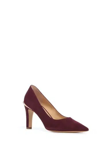 Gabriela Hearst Edwina High Heel Stiletto Pump in Bordeaux Suede | Thumbnail 2 Gabriela Hearst Edwina High Heel Stiletto Pump in Bordeaux Suede | Thumbnail 2