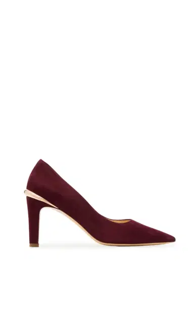Gabriela Hearst Edwina High Heel Stiletto Pump in Bordeaux Suede | Thumbnail 1 Gabriela Hearst Edwina High Heel Stiletto Pump in Bordeaux Suede | Thumbnail 1