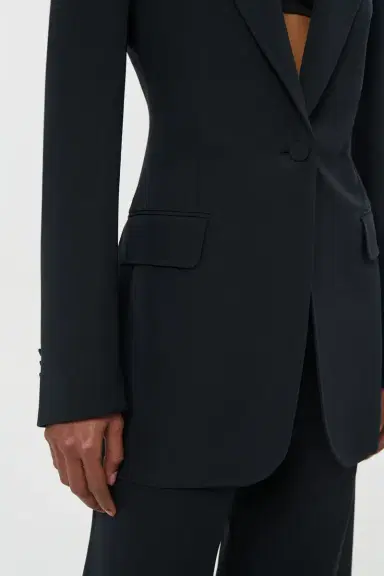 Gabriela Hearst Orren Blazer in Black Silk Wool Cady | Thumbnail 5 Gabriela Hearst Orren Blazer in Black Silk Wool Cady | Thumbnail 5