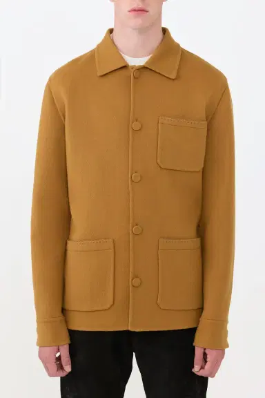 Gabriela Hearst Ulu Chore Jacket in Yellow Ochre Double-face Recycled Cashmere | Thumbnail 2 Gabriela Hearst Ulu Chore Jacket in Yellow Ochre Double-face Recycled Cashmere | Thumbnail 2