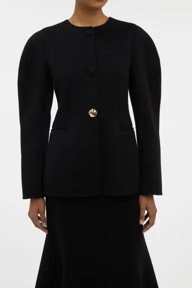 Gabriela Hearst Daelan Jacket in Black Double-face Recycled Cashmere | Thumbnail 5 Gabriela Hearst Daelan Jacket in Black Double-face Recycled Cashmere | Thumbnail 5