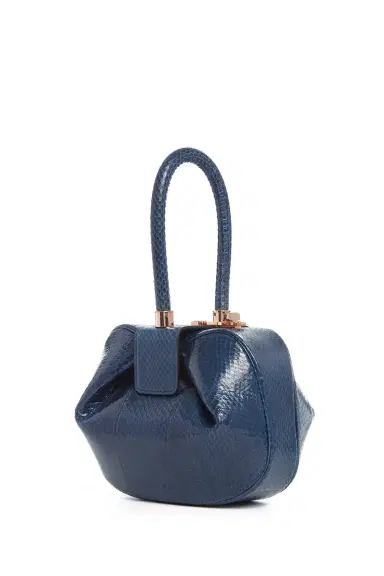 Gabriela Hearst Nina Bag in Navy Snakeskin | Thumbnail 1 Gabriela Hearst Nina Bag in Navy Snakeskin | Thumbnail 1