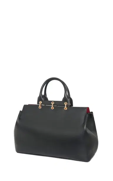 Gabriela Hearst Large Amethyst Tote Bag in Black Nappa Leather | Thumbnail 2 Gabriela Hearst Large Amethyst Tote Bag in Black Nappa Leather | Thumbnail 2