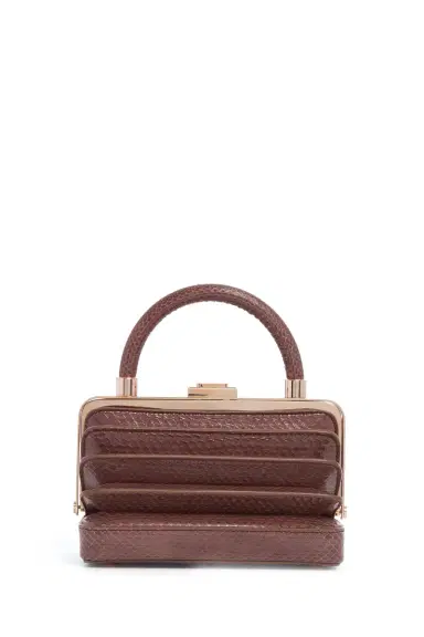 Gabriela Hearst Diana Bag in Chocolate Snakeskin | Thumbnail 2 Gabriela Hearst Diana Bag in Chocolate Snakeskin | Thumbnail 2
