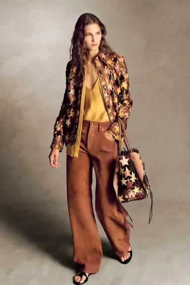 Gabriela Hearst Aluma Patchwork Stars Shirt in Mutli Nappa Leather | Thumbnail 2 Gabriela Hearst Aluma Patchwork Stars Shirt in Mutli Nappa Leather | Thumbnail 2