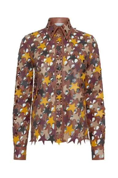 Gabriela Hearst Aluma Patchwork Stars Shirt in Mutli Nappa Leather | Thumbnail 1 Gabriela Hearst Aluma Patchwork Stars Shirt in Mutli Nappa Leather | Thumbnail 1