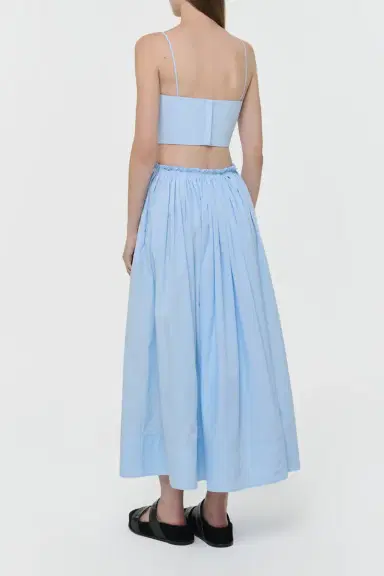 Gabriela Hearst Shiva Maxi Skirt in Light Blue Sea Island Cotton | Thumbnail 4 Gabriela Hearst Shiva Maxi Skirt in Light Blue Sea Island Cotton | Thumbnail 4