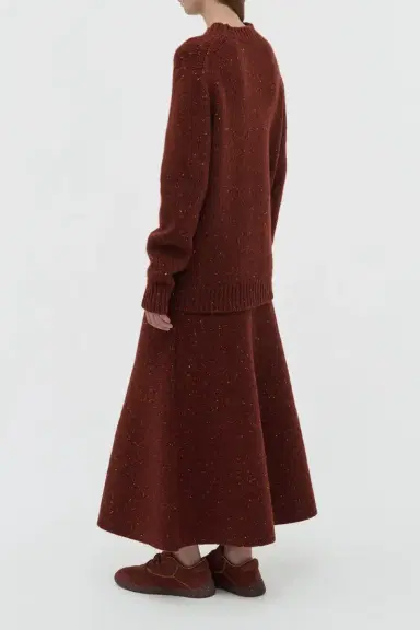 Gabriela Hearst Alfie Knit Sweater in Burnt Sienna Multi Speckle Aran Cashmere | Thumbnail 4 Gabriela Hearst Alfie Knit Sweater in Burnt Sienna Multi Speckle Aran Cashmere | Thumbnail 4