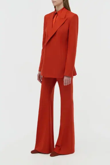Gabriela Hearst Rhein Flare Pant in Antelope Orange Wool Cashmere Flannel | Thumbnail 3 Gabriela Hearst Rhein Flare Pant in Antelope Orange Wool Cashmere Flannel | Thumbnail 3