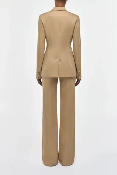 Gabriela Hearst Vesta Flare Pant in Camel Light Sea Island Cotton Twill | Thumbnail 4 Gabriela Hearst Vesta Flare Pant in Camel Light Sea Island Cotton Twill | Thumbnail 4