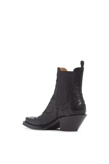 Gabriela Hearst Cassidy Cowboy Ankle Boot in Black Leather | Thumbnail 3 Gabriela Hearst Cassidy Cowboy Ankle Boot in Black Leather | Thumbnail 3