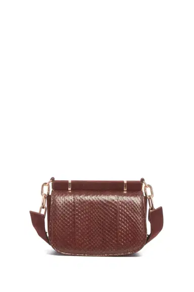 Gabriela Hearst Small Dern Crossbody Bag in Chocolate Snakeskin & Suede | Thumbnail 3 Gabriela Hearst Small Dern Crossbody Bag in Chocolate Snakeskin & Suede | Thumbnail 3