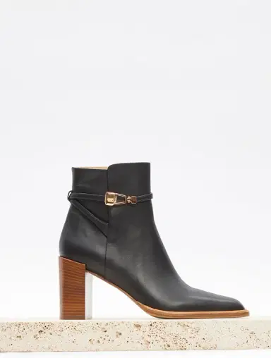 Gabriela Hearst Nina Clasp Ankle Boot in Black Leather | Thumbnail 5 Gabriela Hearst Nina Clasp Ankle Boot in Black Leather | Thumbnail 5